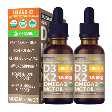 Organic Vitamin D3 K2 Drops - Mocha Flavor