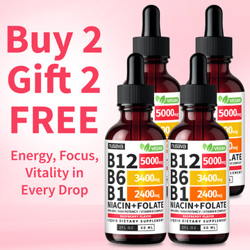 Nusava B12 Liquid Drops - Buy 1 Get 1 Free (2 Bottles)