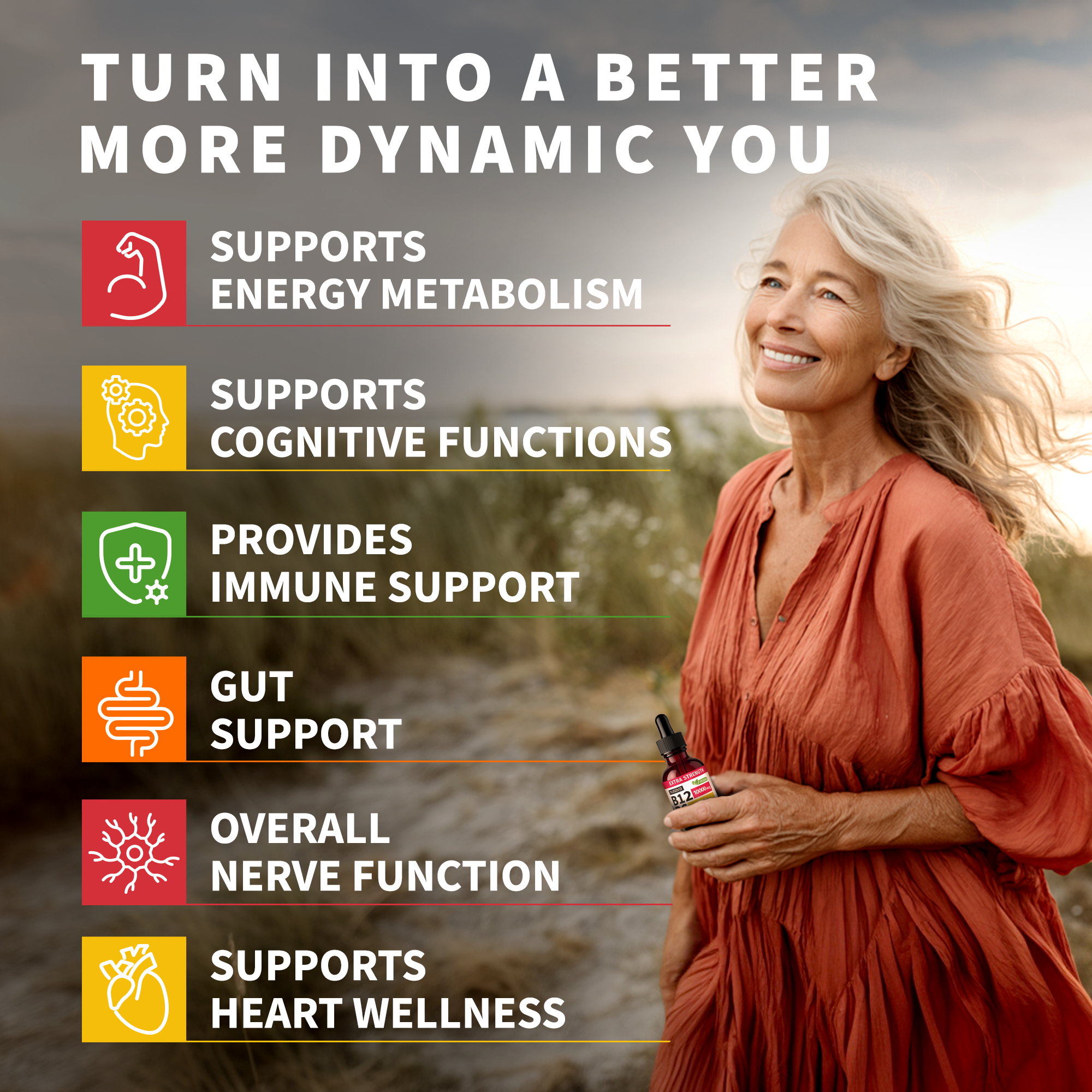 Extra Strength Liquid Vitamin B12 Sublingual Vitamin B Complex