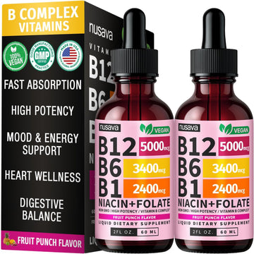 Vitamin B12 Liquid Drops - Fruit Punch Flavor