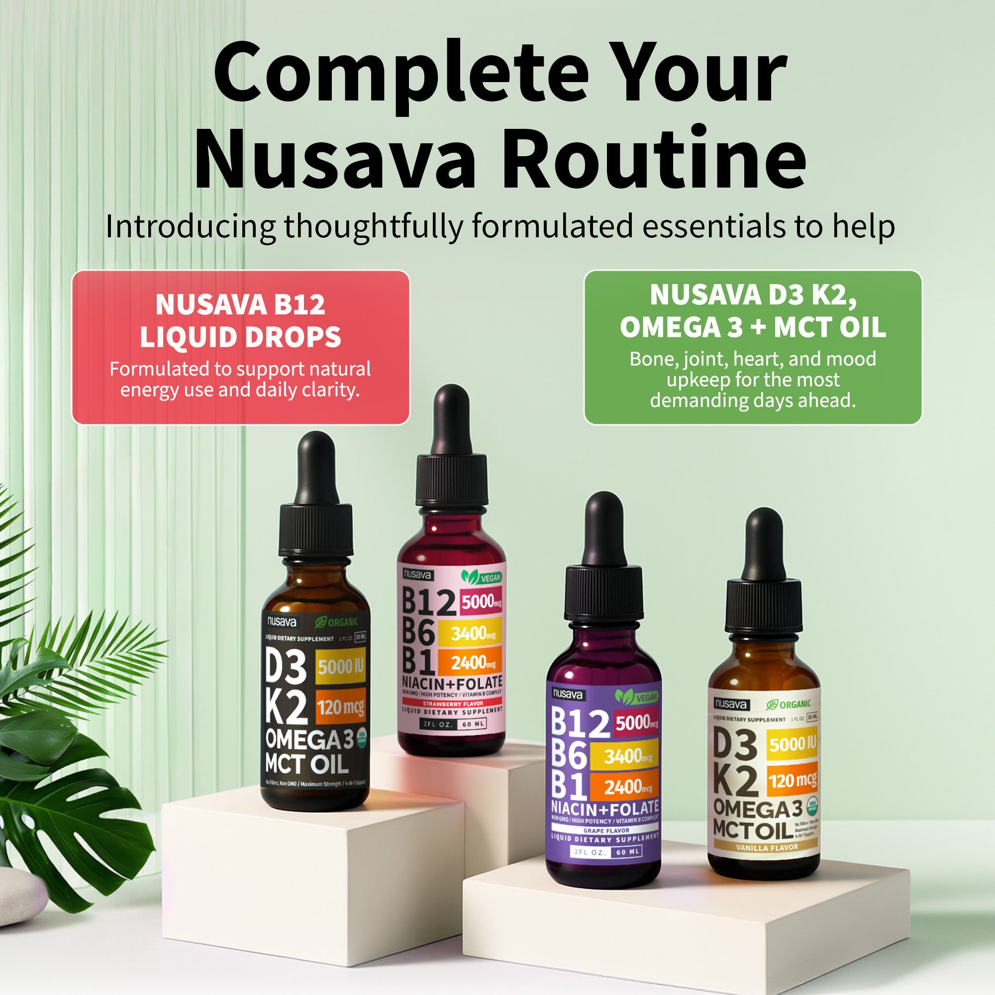 Vitamin B12 and B6 Liquid Drops, B12 Sublingual Vitamin B Complex - B 12 Vitamin 5000mcg - B12 Methylcobalamin for Energy, Brain, and Heart Support with 27,200 mcg