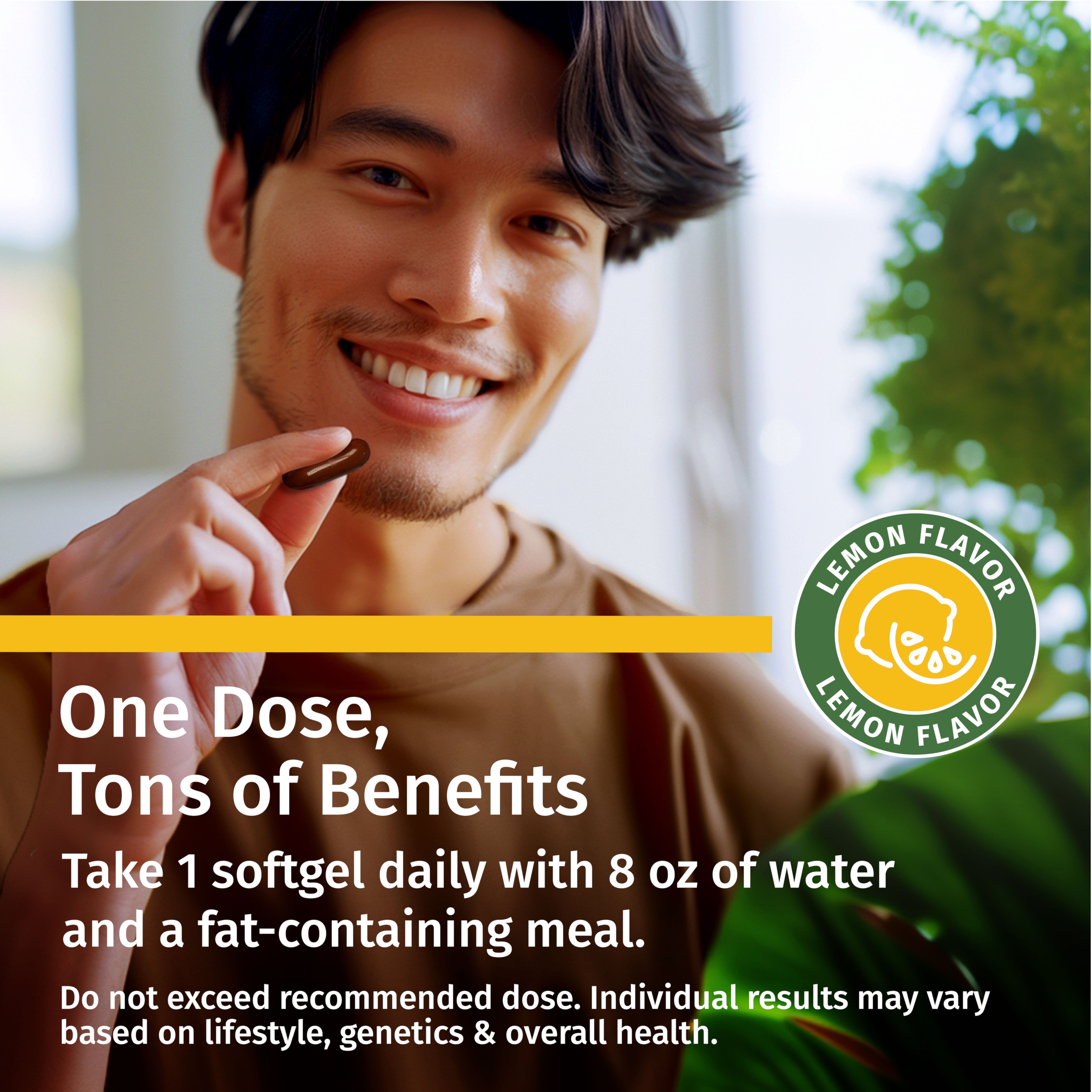 NUSAVA Vitamin D3 K2 Vegan Omega 3 Softgel
