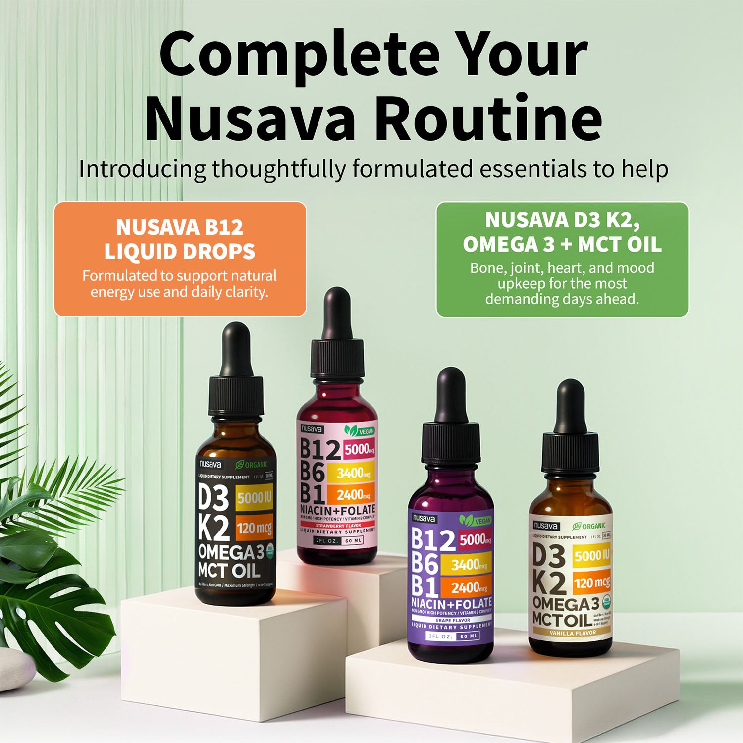 Vitamin B12 and B6 Liquid Drops, B12 Sublingual Vitamin B Complex