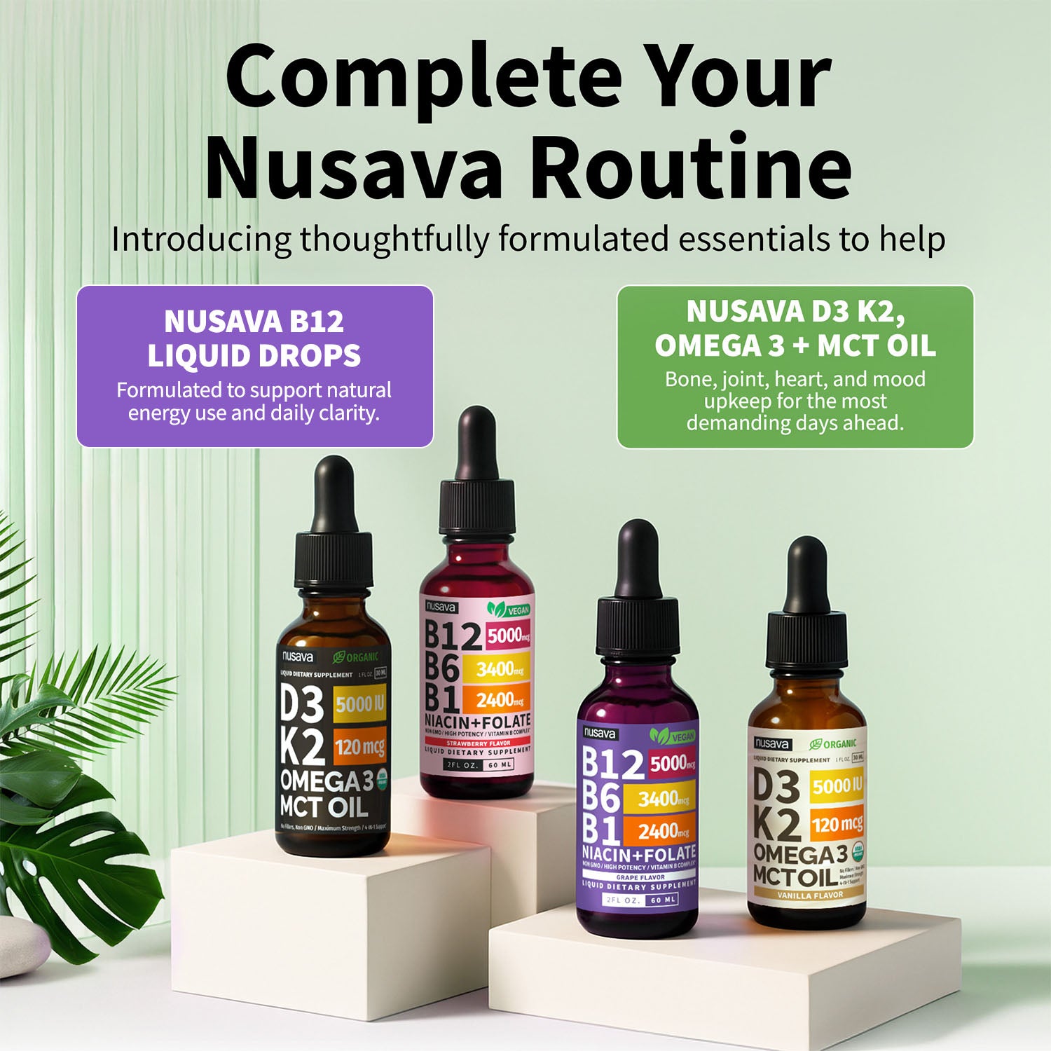 Vitamin B12 and B6 Liquid Drops, B12 Sublingual Vitamin B Complex