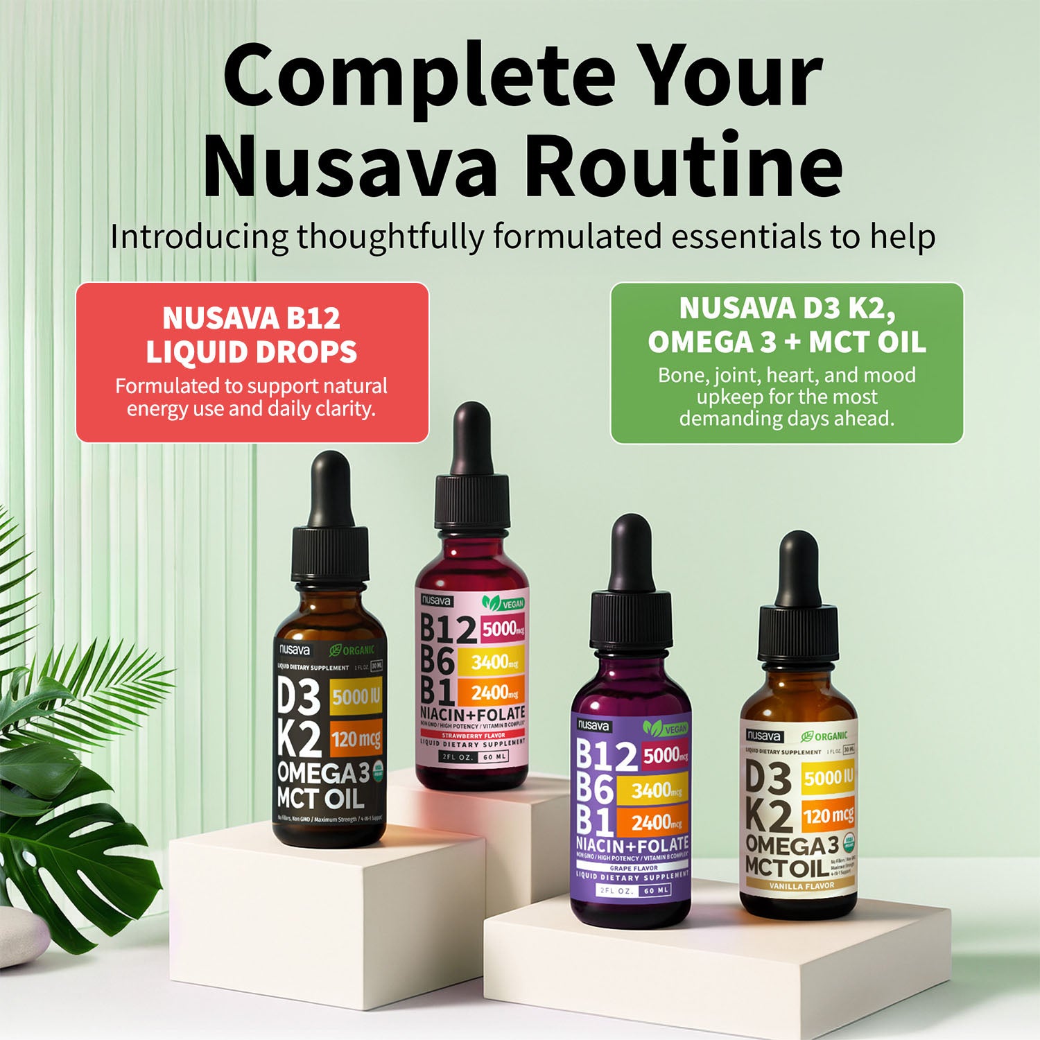 Vitamin B12 and B6 Liquid Drops, B12 Sublingual Vitamin B Complex