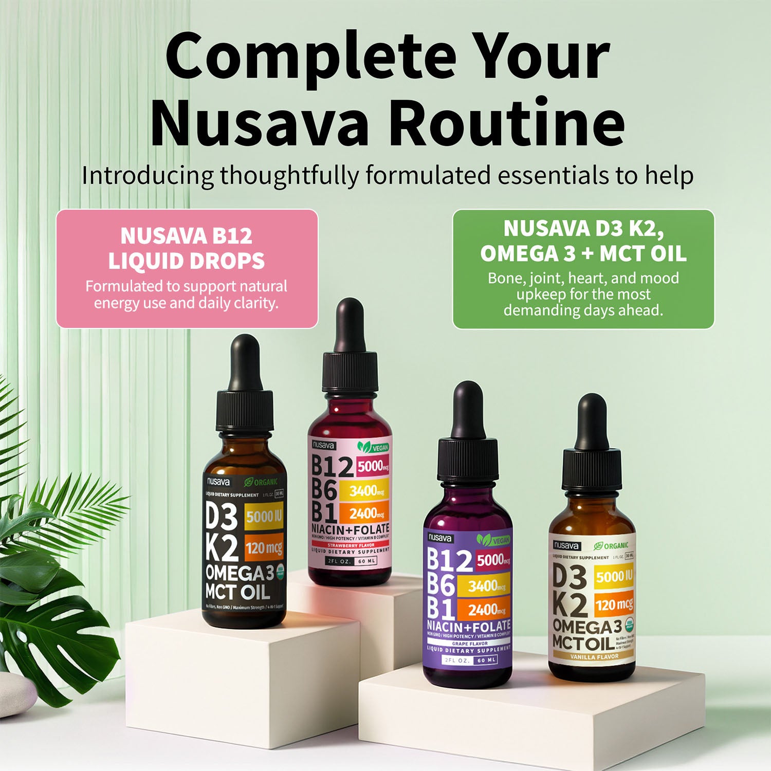 Vitamin B12 and B6 Liquid Drops, B12 Sublingual Vitamin B Complex