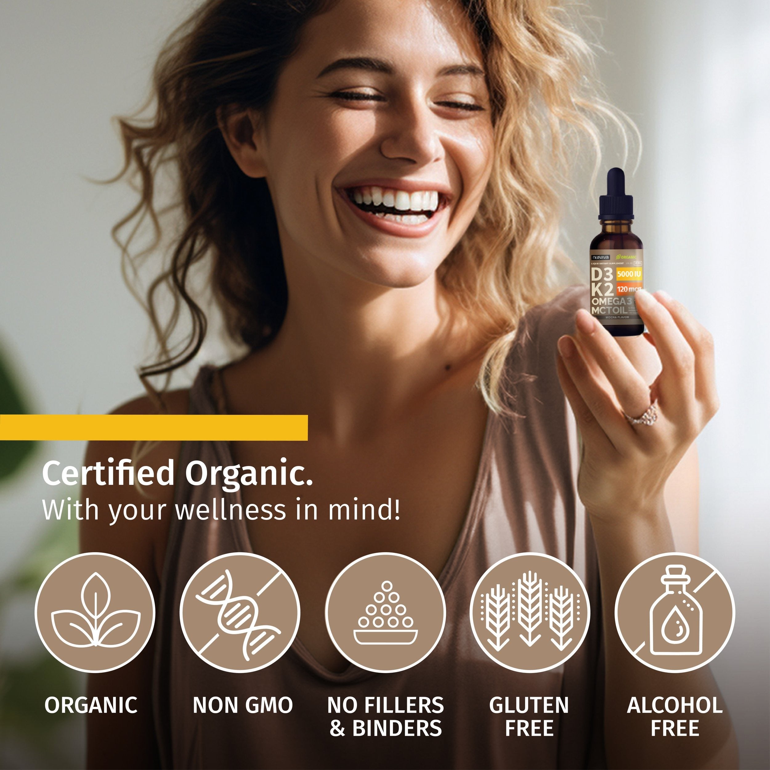 Organic Vitamin D3 K2 Drops - Mocha Flavor