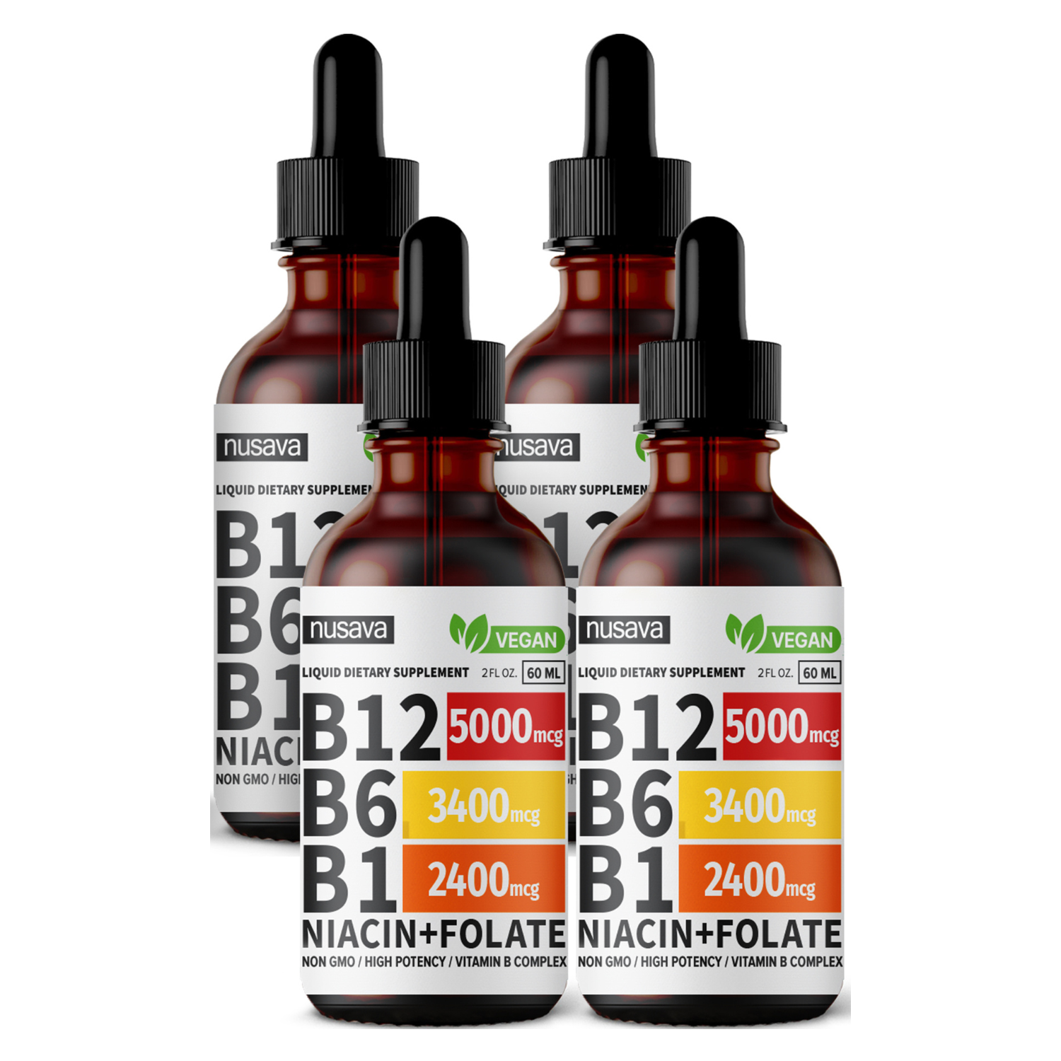 Vitamin B12 Liquid Drops - Raspberry Flavor